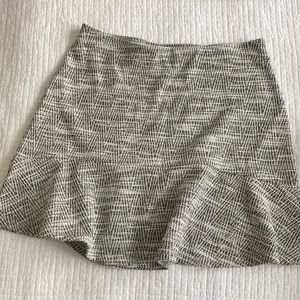 Black and white tweed skirt